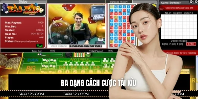 Các cửa đặt cược trong Tài Xỉu online rất phong phú